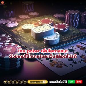 เกม poker เพิ่มโอกาสชนะด้วยเกมโป๊กเกอร์และเว็บสล็อตโปรดี